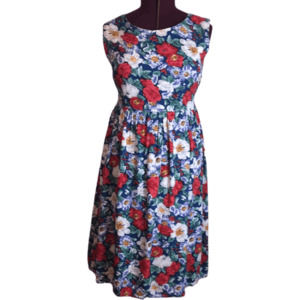 80's/90's Multicolor Floral Sleeveless House Dress